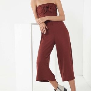 NWT Urban Outfitters Tie Front Strapless Jumpsuit